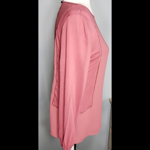 Ann Taylor Loft Long Sleeve Top with Cutout Design - Picture 2 of 5